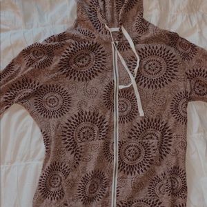 Purple Floral Aeropostale Zip-up hoodie